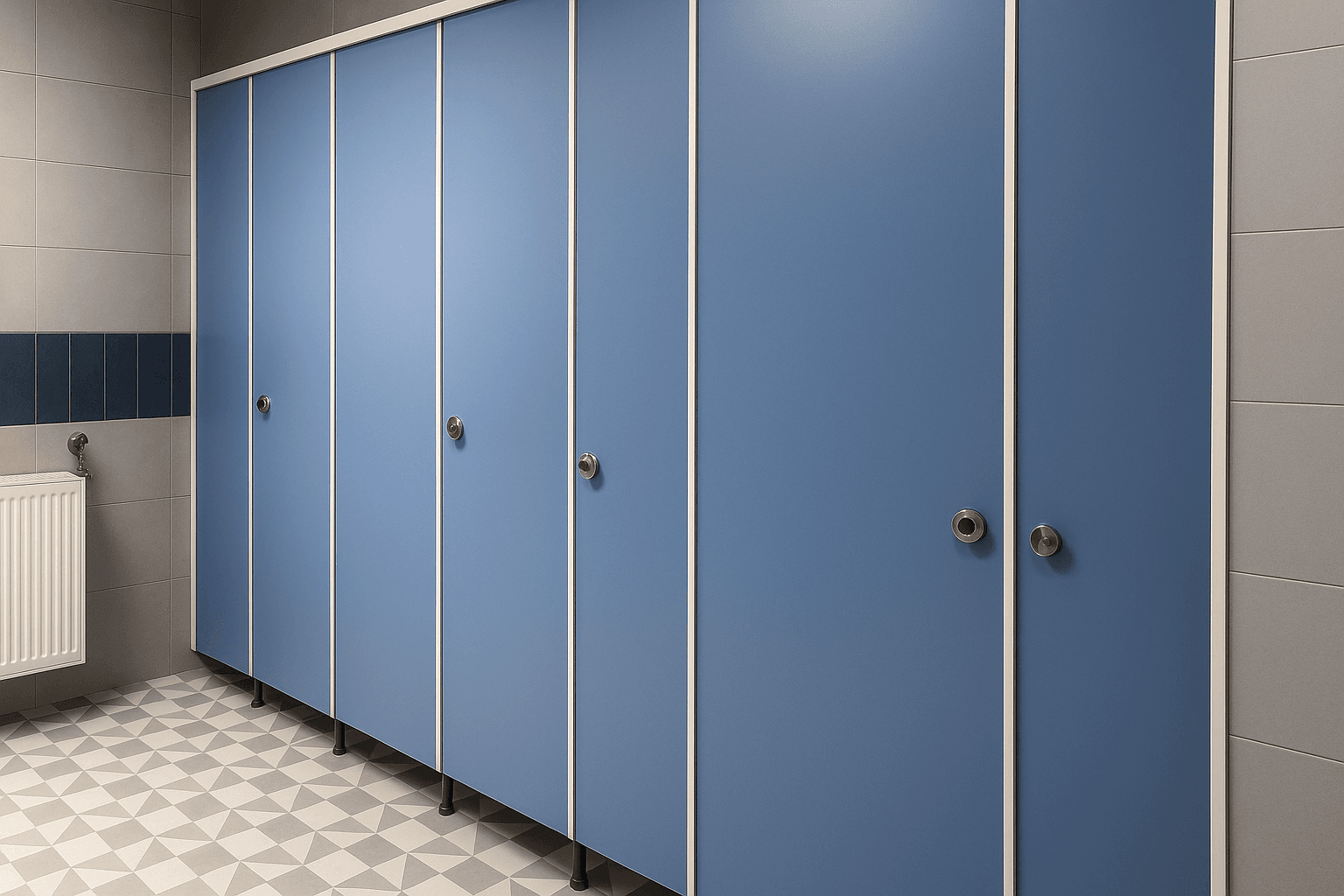 WC Kabin Sistemleri Detay Görünüm - Compact Laminat